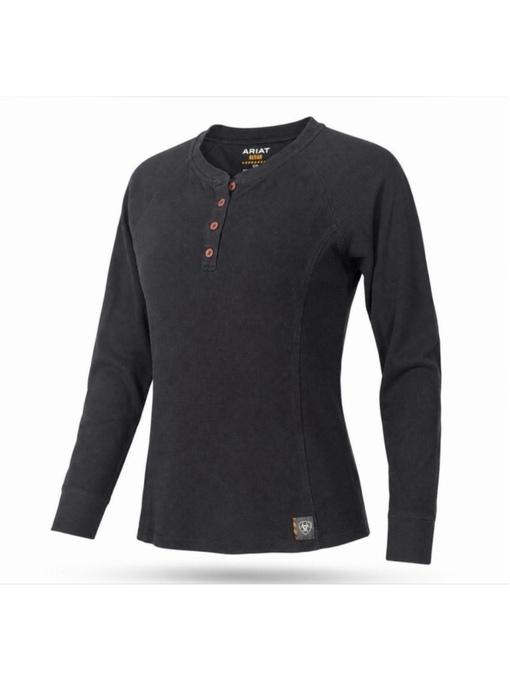 Ariat women’s rebar thermal long sleeve Henley black size XL